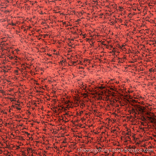 Warna khusus 100% Polyester rajutan kain bulu untuk pakaian pemeliharaan hangat